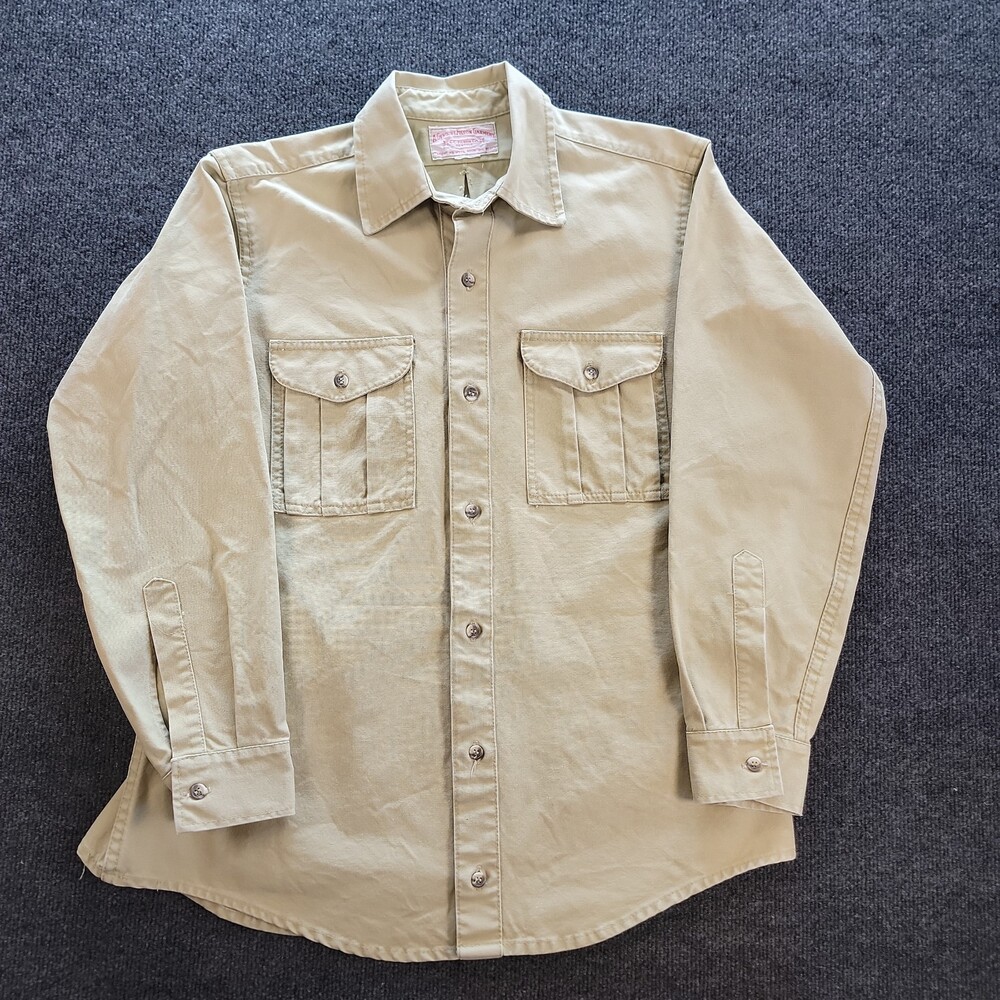 Filson Tin Cloth Jac Shirt Men’s XL LIGHT Tan Brown Made In USA